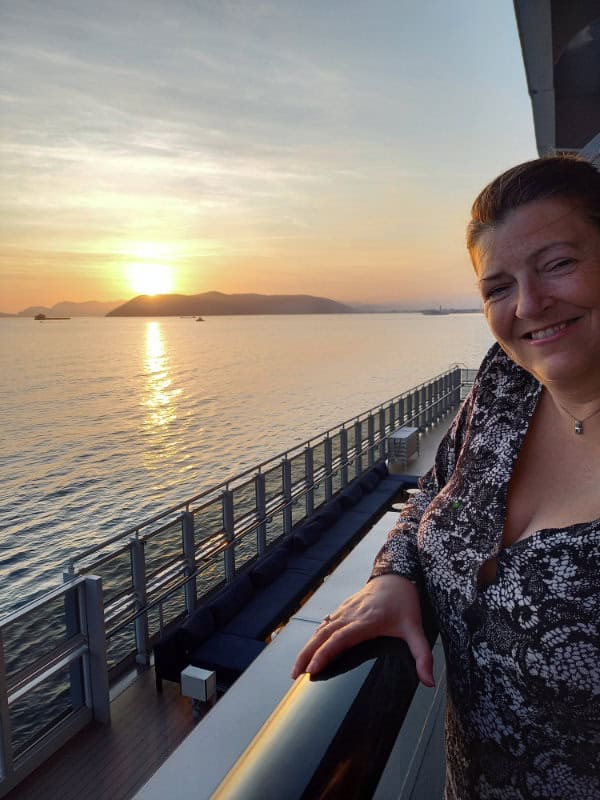 Helen on Virgin cruise ship